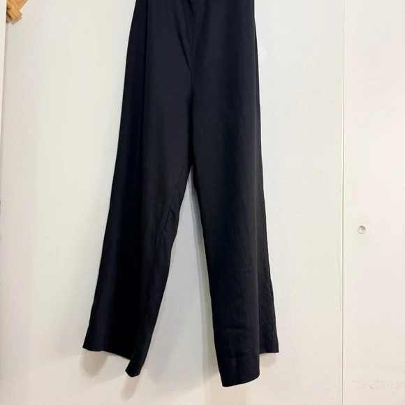 Reformation Malika Linen Black Jumpsuit, Size 10